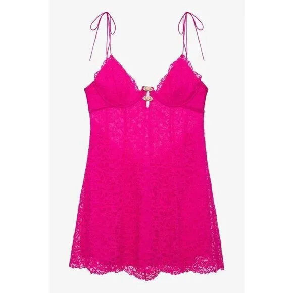 For Love & Lemons Creamsicle Lace Dress